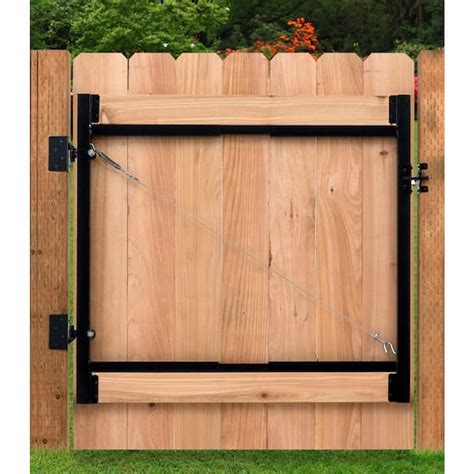 premade gates 32 x 60 metal fram with lock box|metal gate frame for fence.